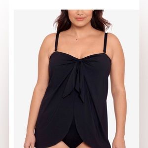 LAUREN RALPH LAUREN flyaway Black Stretch removable strap in black plus size 20W